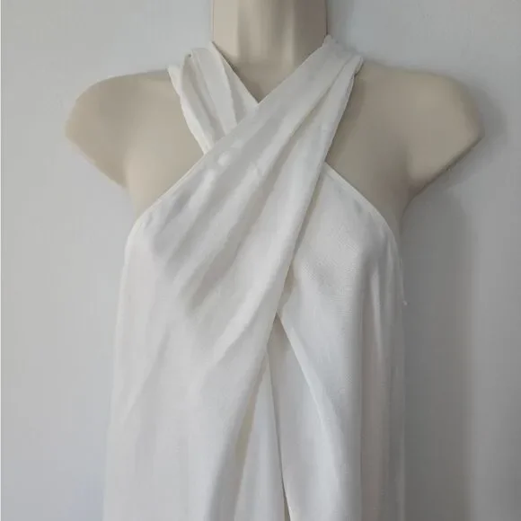 A.L.C. Arvid Twist-Front Crepe Top In Off-white NWOT - Picture 5 of 8